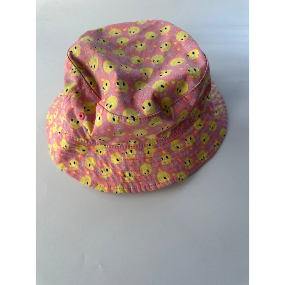 VTG Six Flags Looney Tunes Tweety Bird Printed Bucket Hat Y2K
